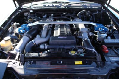 トヨタ スープラ 2.5GTツインターボ：直列6気筒DOHC24バルブエンジンは1JZ-GTE型で、排気量は2491cc。最高出力280psを発生