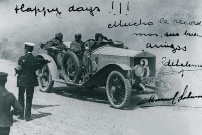 ロールス・ロイス シルバーゴースト：1913年に初開催となったスペインGPで勝利を収めた